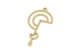 Brass Irregular Charm, Raw Brass Irregular Shaped Charms With 1 Loop, Findings (30x15x0.80mm) SMP2574