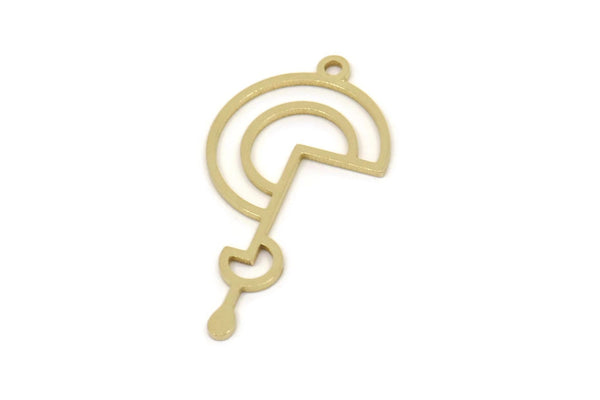 Brass Irregular Charm, Raw Brass Irregular Shaped Charms With 1 Loop, Findings (30x15x0.80mm) SMP2574