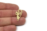 Brass Cat Charm, Raw Brass Cat Charms With 1 Hole, Findings (30x13x0.60mm) SMP2578