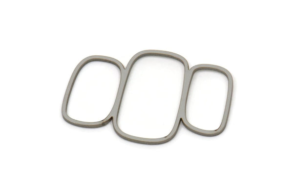 Steel Charm, Stainless Steel, Steel Pendants, Irregular Charms, Steel Irregular Shaped Charms (30x20x0.80mm) SMP2589