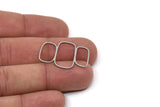 Steel Charm, Stainless Steel, Steel Pendants, Irregular Charms, Steel Irregular Shaped Charms (30x20x0.80mm) SMP2589