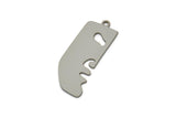 Steel Face Charm, Stainless Steel Face Charms With 1 Loop, Face Shaped Jewelry, Pendants, Earrings, Findings (30x12x0.80mm) SMP2602