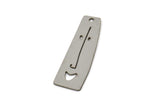 Steel Face Charm, Stainless Steel Irregular Shaped Face Charm With 1 Hole, Pendants, Earrings, Findings (30x10x0.80mm) SMP2603