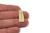 Pirinç Yüz Charm'ı, 1 Delikli Düzensiz Şekilli Ham Pirinç Yüz Charm'ı, Yüz Şeklinde Takılar, Bulgular (30x10x0,80 mm) SMP2604