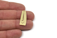 Brass Face Charm, Raw Brass Irregular Shaped Face Charm With 1 Hole, Face Shaped Jewelry, Findings (30x10x0.80mm) SMP2605