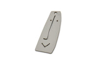 Steel Face Charm, Stainless Steel Irregular Shaped Face Charm With 1 Hole, Pendants, Earrings, Findings (30x10x0.80mm) SMP2605