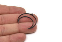 Siyah Ay Tılsımı, 1 Döngülü 12 Oksitlenmiş Siyah Hilal Tılsımı, Bulgular (30x10x0,80 mm) SMP0072 A6282 Q0291