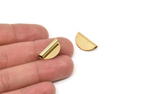 Gold Roll Blank, 4 Gold Plated Brass Roll Findings With 1 Hole, Charms, Pendants (20x10x4mm) E037