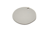 Steel Round Charm, Stainless Steel Irregular Shaped Round Charms With 1 Hole, Pendant Charms (19x21x0.80mm) SMP2630