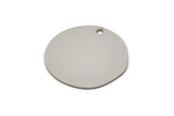 Steel Round Charm, Stainless Steel Irregular Shaped Round Charms With 1 Hole, Pendant Charms (19x21x0.80mm) SMP2630