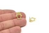 Brass Penguin Earring, 6 Raw Brass Tiny Penguin Shaped Stud Earrings, Animal Jewelry, Findings (15x14x0.80mm) SMP2543 A6899