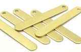 Brass Stamping Blanks, 10 Raw Brass Stamping Blanks, Charms (44x6mm) B0189