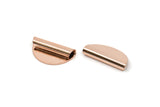 Rose Gold Roll Blank, 4 Rose Gold Plated Brass Roll Findings With 1 Hole, Charms, Pendants (20x10x4mm) E037