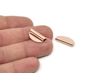 Rose Gold Roll Blank, 4 Rose Gold Plated Brass Roll Findings With 1 Hole, Charms, Pendants (20x10x4mm) E037
