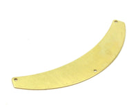 Raw Brass Choker -  2 Raw Brass Choker With 3 Holes (87x16 Mm)  Brs 149-13 (b0002)