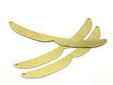 Brass Choker Pendants, 3 Raw Brass Choker Pendants With 2 Holes (98x9.50x080mm) Brs 9895c (b0043)