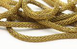 Brass Knitted Chain, 2 M (3mm) Raw Brass Mesh Chain Z140