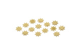 Brass Star Blank, Raw Brass Tiny Star Blanks, For Stud Earrings, Findings (6x0.80mm) Y034