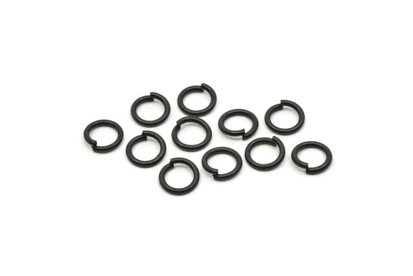 8 mm Halka - 50 Oksitlenmiş Siyah Pirinç Halka (8x1,2 mm) A0368