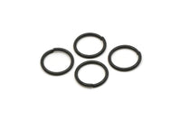 12mm Jump Rings - 24 Oxidized Black Brass Jump Rings (12x1.2mm) A0373
