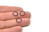 12mm Jump Rings - 24 Oxidized Black Brass Jump Rings (12x1.2mm) A0373