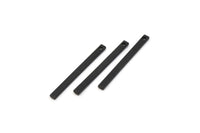 Siyah Kolye Çubuğu, 24 Oksitlenmiş Siyah Pirinç Çubuk, Bulgular (25x2x1mm) BS 1198--A0858