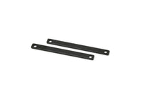 Siyah Kolye Çubuğu, 2 Delikli 12 Oksitlenmiş Siyah Pirinç Çubuk, Bulgular (35x3x1mm) Brc141--a0829