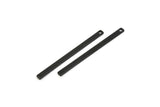 Tiny Bar Pendant, 12 Oxidized Black Brass Necklace Bars With 1 Hole (40x2.5x0.80mm) E396