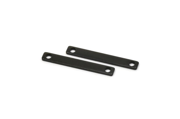 Siyah Minimalist Bar, 2 Delikli 8 Oksitlenmiş Siyah Pirinç Bar, Bulgular (23x3x1mm) Brc 158--a0833