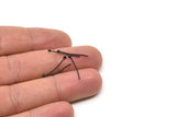 Siyah Top İğne, 50 Oksitlenmiş Siyah Pirinç Top İğne, Bulgular, Takı Yapımı (20 mm) Brc223