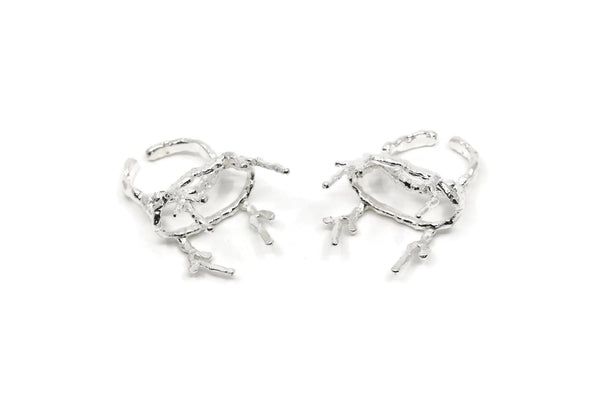 Claw Ring Settings - 925 Silver 4 Claw Ring Blank For Natural Stones V050