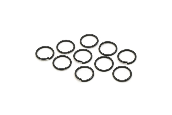 10mm Jump Ring - 50 Oxidized Black Brass Jump Rings (10x0.90mm) A0324 Q0064