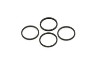 13mm Circle Connectors - 50 Oxidized Black Brass Circle Connectors (13x0.80mm) A3839