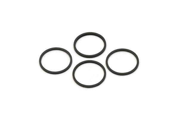 13mm Circle Connectors - 50 Oxidized Black Brass Circle Connectors (13x0.80mm) A3839