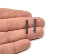Siyah Minimalist Bar, 2 Delikli 8 Oksitlenmiş Siyah Pirinç Bar, Bulgular (23x3x1mm) Brc 158--a0833