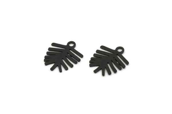 Siyah Yaprak Tılsımı, 1 Döngülü 24 Oksitlenmiş Siyah Pirinç Yaprak Tılsımı, Bulgular (12x10x0,60 mm) A4093