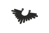 Siyah Güneş Tılsımı, 2 Döngülü 6 Oksitlenmiş Siyah Pirinç Yükselen Güneş Şekilli Tılsım, Bulgular (32x22x0,80 mm) A6474