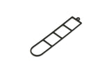 Siyah Geometrik Charm, 1 Döngülü 6 Oksitlenmiş Siyah Pirinç D Şeklinde Charm, Bulgular (44x9x0,80 mm) SMP0776 A6047