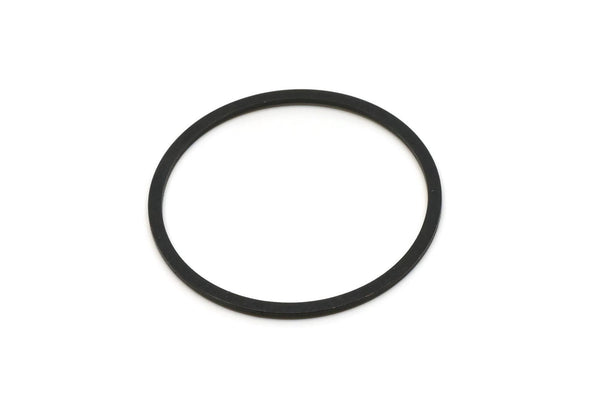 40mm Circle Connector, 4 Oxidized Black Brass Circle Connectors (40x2x1mm) Bs 1326