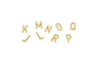 Brass Alphabet Charm, Raw Brass Whole Letters, Personalized Initials, Letter Findings SMP2740