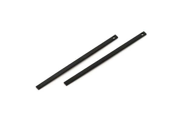 Küçük Siyah Çubuk, 1 Delikli 24 Oksitlenmiş Siyah Pirinç Çubuk (40x2x0,80 mm) A0862
