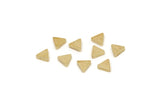 Brass Triangle Blank, Raw Brass Tiny Triangle Blanks, Findings, For Stud (4.5x4.5x1.5mm) Y276
