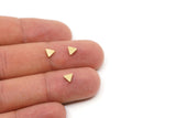 Brass Triangle Blank, Raw Brass Tiny Triangle Blanks, Findings, For Stud (4.5x4.5x1.5mm) Y276