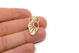 Brass Pottery Charm, Raw Brass Rising Sun Shaped Charms With 1 Hole, Vase Charms, Earring Findings (30x14x0.60mm) SMP2764