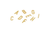 Brass Alphabet Charm, Raw Brass Whole Letters, Personalized Initials, Letter Findings SMP2740