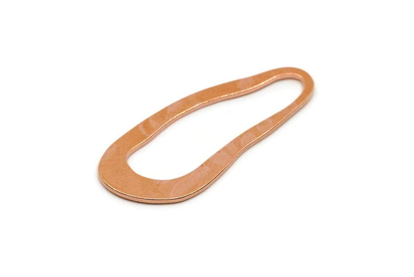 Copper Irregular Charm, Raw Copper Irregular Shaped Charms, Earring Findings (32x13x0.80mm) SMP2803 L002