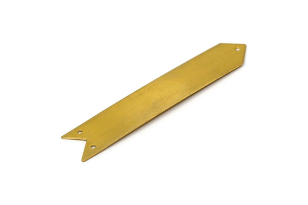 Brass Arrow Bracelet, 6 Arrow Raw Brass Bracelet Blanks With 3 Holes (15x80x0.80mm) C073
