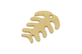 Brass Fish Bone Charm, Raw Brass Fish Bone Charms With 1 Hole, Findings (20x15x0.60mm) SMP2755