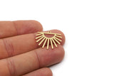 Brass Sun Charm, Raw Brass Sun Charms With 1 Loop, Earring Findings (21x25x0.80mm) SMP2824