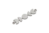 Steel Moon Charm, Stainless Steel Moon Phases Charms With 2 Loops, Earring Findings (33x7x0.80mm) SMP2832
